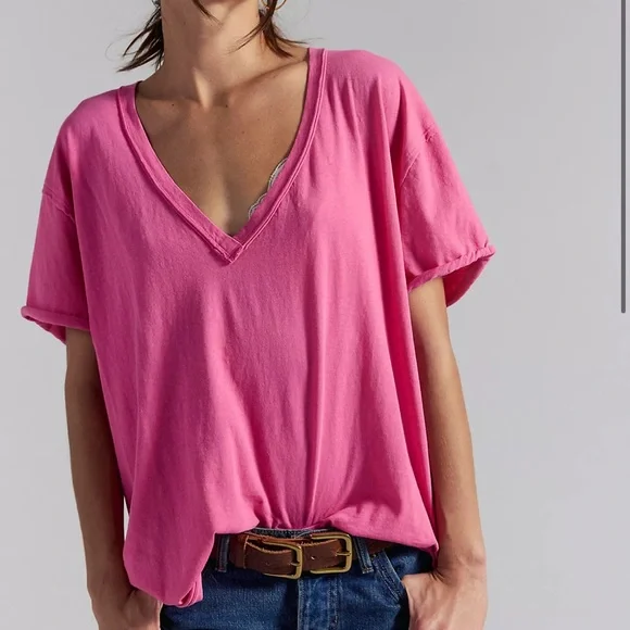 NWOT We the Free Nina V-Neck Tee - Picture 1 of 4